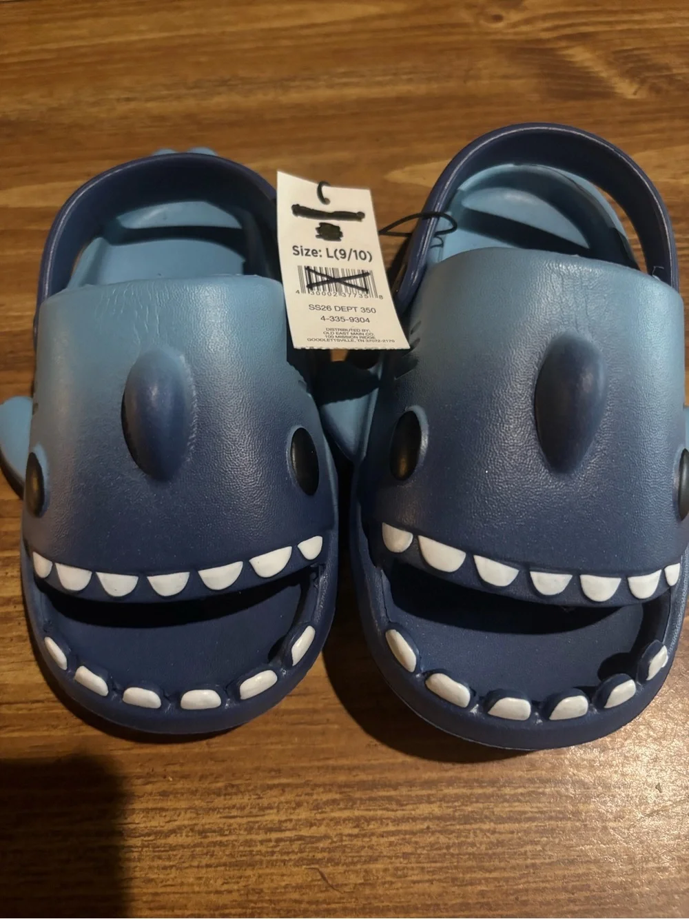 Kids Shark Clog Sandals - Blue